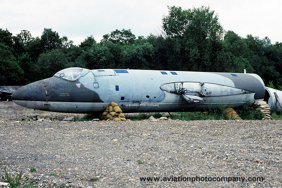 RAF English Electric Canberra T.4 WT488 fuselage at Dunsfold (1989)