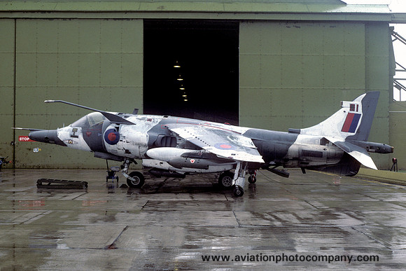 RAF 1 Squadron Hawker Siddeley Harrier GR.3 XW924/01 in snow camo (1984)