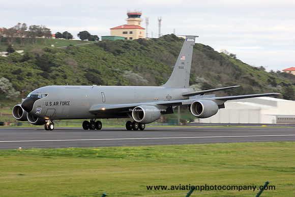 USAF New Hampshire ANG 133 ARS Boeing KC-135R 58-0066 at Lajes (2015)