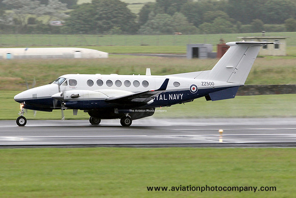 Royal Navy 750 NAS Beech Avenger T.1 ZZ500 at Prestwick (2012)