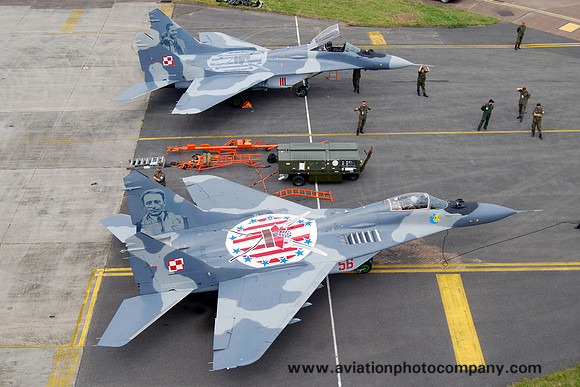 Polish Air Force 1 ELT Mikoyan MiG-29s at RIAT Fairford (2012)