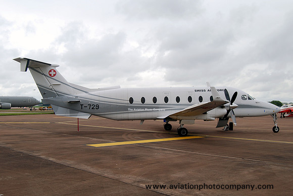 Swiss Air Force Beech 1900 T-729 at RIAT Fairford (2012)