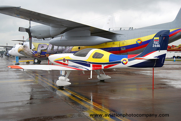 Colombian Air Force ESCB Lancair T-90 FAC2446 at RIAT Fairford (2012)