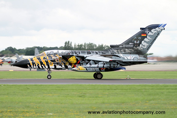 German Air Force JBG32 Panavia Tornado ECR 46+33 Tiger Meet 2011 colour scheme at RIAT Fairford (2012)
