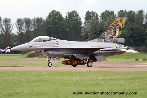 Royal Norwegian Air Force 338 Skv GD F-16AM 671 Tiger Meet scheme at RIAT Fairford (2012)