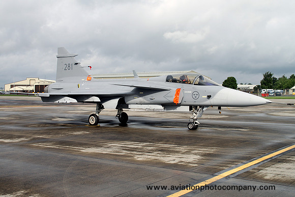 Swedish Air Force SAAB JAS-39C Grippen 39281/281 at RIAT Fairford (2012)