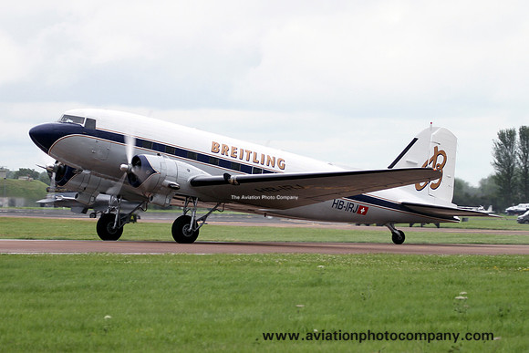 Breitling Douglas C-47 Dakota HB-IRJ at RIAT Fairford (2012)