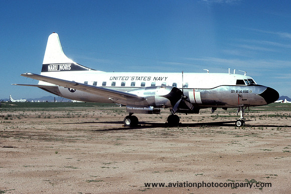 US Navy NARU Noris Convair C-131F Samaritan 140993 at MASDC Davis Monthan (1980)