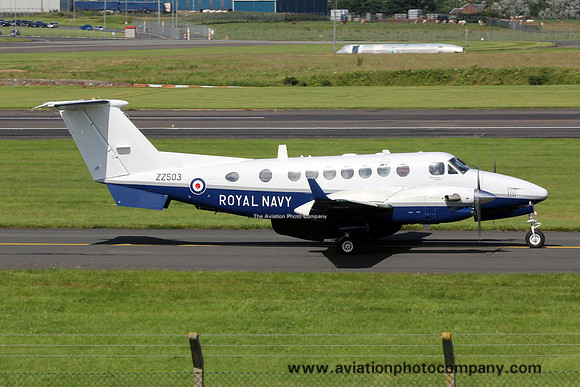 Royal Navy 750 NAS Beech Avenger T.1 ZZ503 at Prestwick (2012)