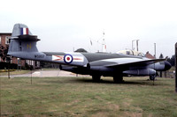RAF 46 Squadron Gloster Meteor NF.14 WS807 displayed at RAF Watton (1979)