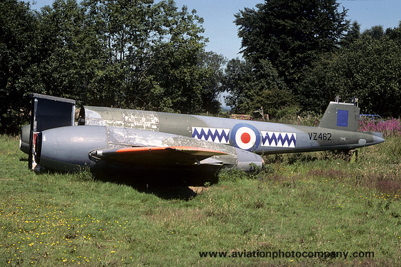 RAF Gloster Meteor F.8 VZ462 at SWAPS Rhoose (1980)