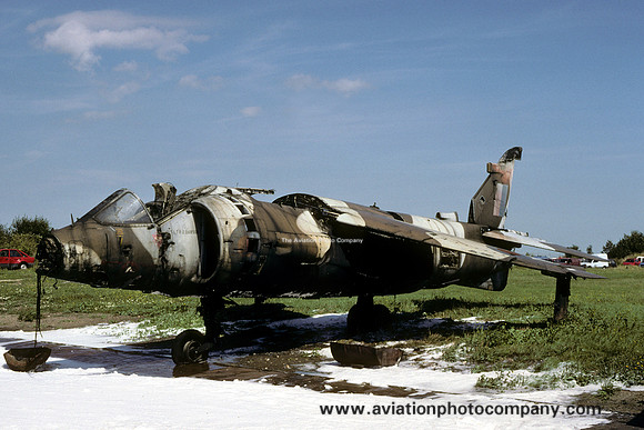 RAF Hawker Siddeley Harrier GR.3 XZ966 at the Manston Fire School (2001)