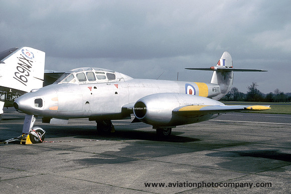Ex RAF Gloster Meteor T.7 WF877 at North Weald (1991)