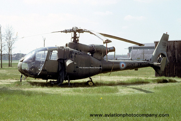 Army Air Corps Westland Gazelle AH.1 XW276 stored at Farnborough (1980)