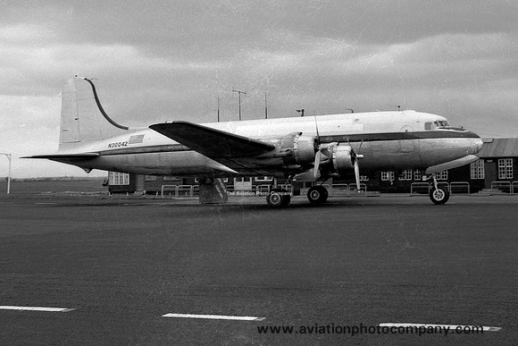 Intercontinental Airways Douglas DC-4A N30042 at Newcastle Woolsington (1961)