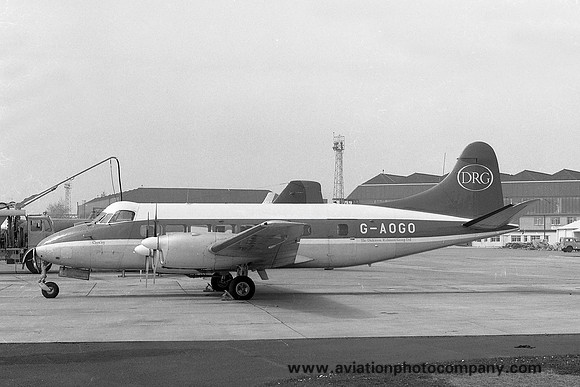 The Dickinson Robinson Group De Havilland DH.114 Heron 2 G-AOGO at RAF Leuchars (1971)