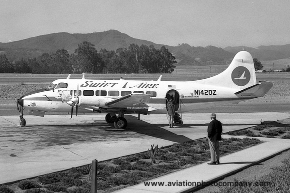 Swift Aire Lines De Havilland DH.114 Heron 2B (Riley) N1420Z (1961)