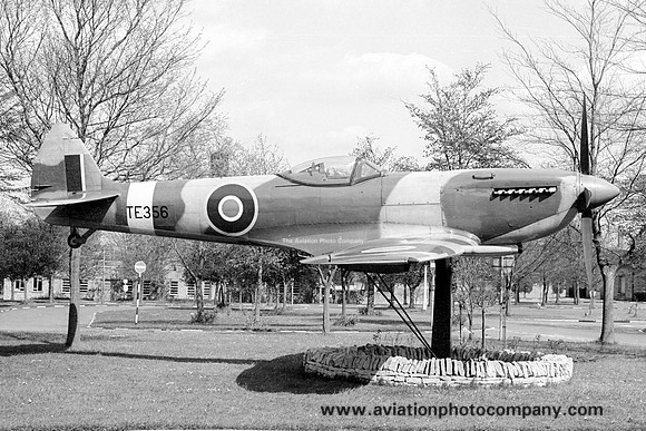 RAF Supermarine Spitfire LF.XVI TE356 displayed at RAF Little Rissington (1975)