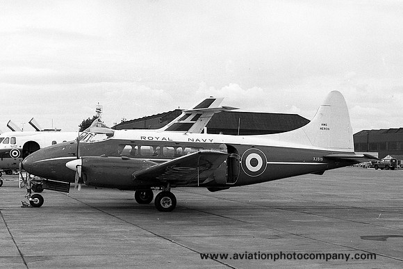 Royal Navy HMS Heron De Havilland Sea Deon C.20 XJ319 at RAF Leuchars (1975)