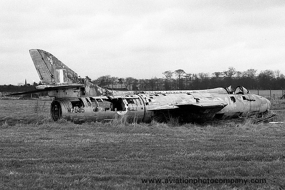 RAF Hawker Hunter F.1 M7535 dumped at Speke (1975)