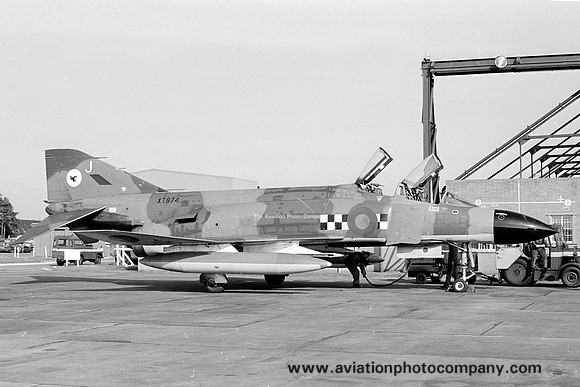 RAF 43 Squadron McDonnell F-4K Phantom FG.1 XT874/J at RAF Lossiemouth (1978)