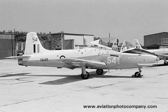 RAF 3 FTS BAC Jet Provost T.5 XW418/54 at RAF Lossiemouth (1976)