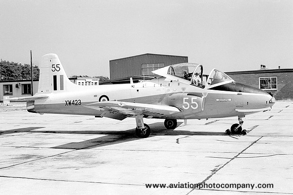 RAF 3 FTS BAC Jet Provost T.5 XW423/55 at RAF Lossiemouth (1976)