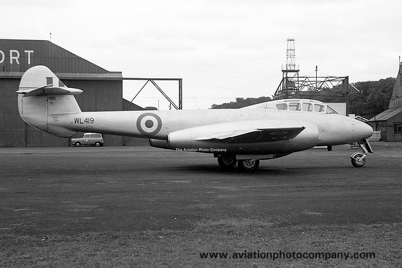 RAF 13 Group Gloster Meteor T.7 WL419 at Newcastle (1959)