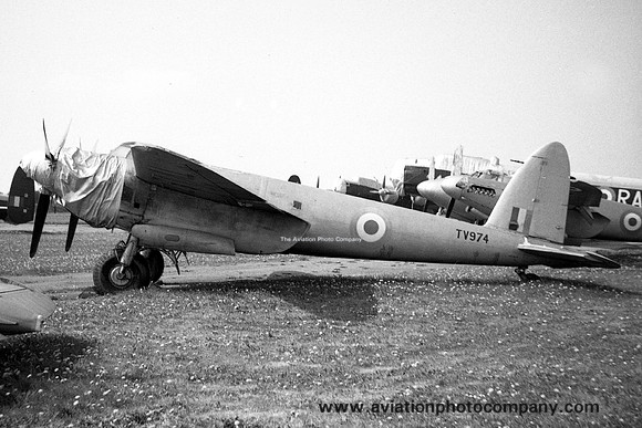 RAF De Havilland Mosquito T.3 TV974 at RAF Wroughton (1957)