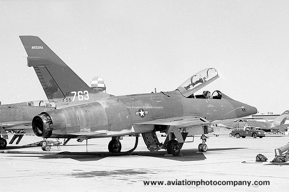 USAF Arizona ANG 152 TFTS North American F-100F Super Sabre 56-3763 (1976)