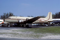 Douglas R5D-5 Skymaster N48216 stored at Miami (1980)