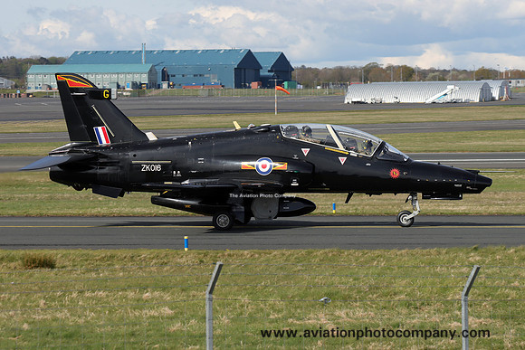 RAF 4 Squadron BAE Hawk T.2 ZK016/G at Prestwick (2025)