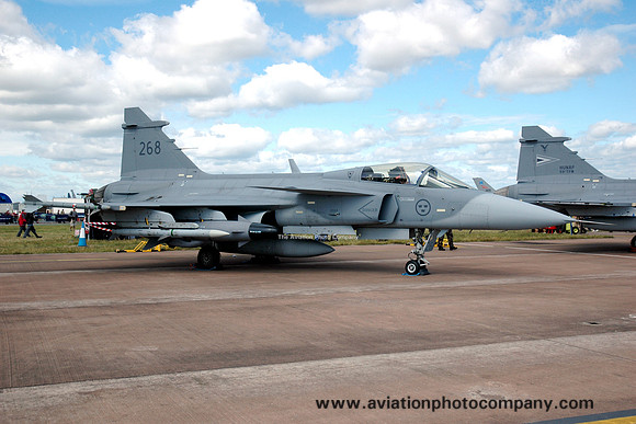 Swedish Air Force F7 SAAB JAS-39C Gripen 39268 at RIAT Fairford (2009)