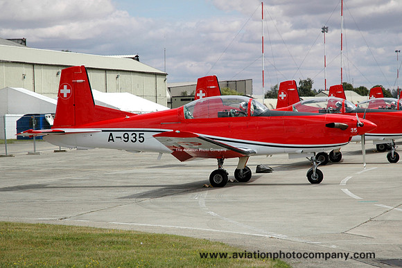 Swiss Air Force Pilatus PC-7 A-935 at RIAT Fairford (2009)