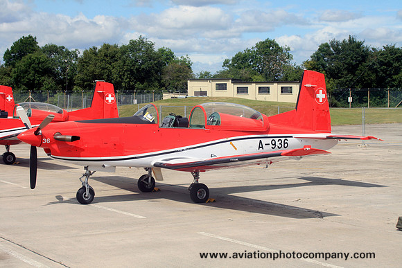 Swiss Air Force Pilatus PC-7 A-936 at RIAT Fairford (2009)