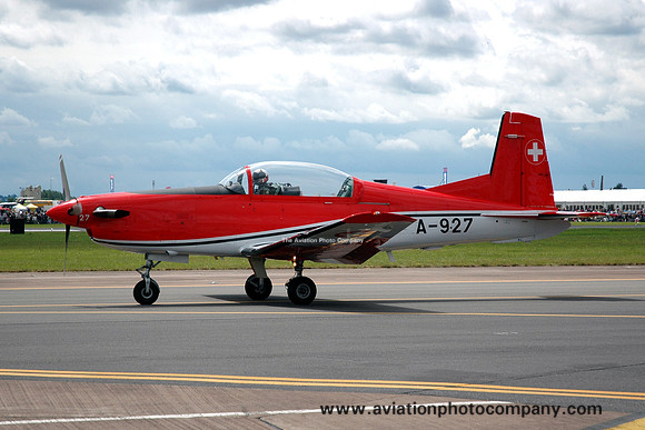 Swiss Air Force Pilatus PC-7 A-927 at RIAT Fairford (2009)