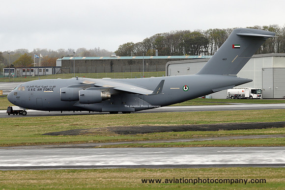 UAE Air Force McDonnell Douglas C-17A Globemaster 1227 at Prestwick (2025)