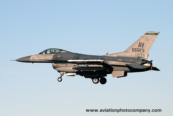 USAF 31 FW 555 FS GD F-16C Fighting Falcon 89-2035/AV at Kleine Brogel (2012)