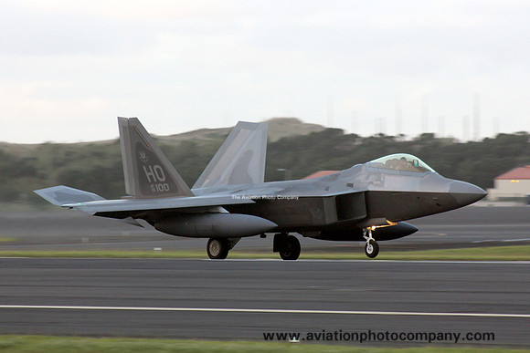 USAF 49 FW Lockheed F-22A Raptor 05-4100/HO at Lajes (2012)