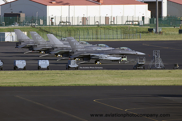 USAF AFRC 93 FS GD F-16C Fighting Falcons at Lajes (2025)