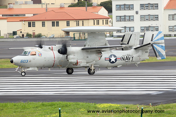 US Navy VAW-121 Grumman E-2D Hawkeye 169077/603 at Lajes (2025)