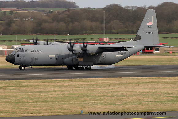 USAF Lockheed C-130J-30 Hercules 07-4638 at Prestwick (2025)