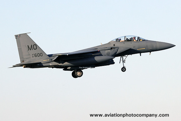 USAF 366 FW McDonnell Douglas F-15E Strike Eagle 91-0600/MO at Prestwick (2025)