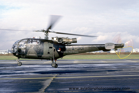 Dutch Air Force Sud Alouette III A-301 at Rhein Main (1987)