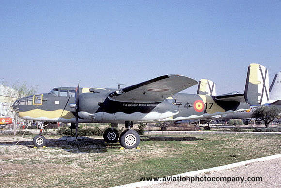 Spanish Air Force North American TB-25N Mitchell "74-17" displayed at Cuatro Vientos (1987)