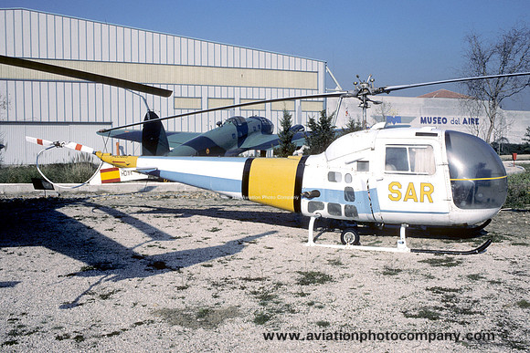 Spanish Air Force Agusta-Bell 47J-3B-1 Ranger HD.11-1 displayed at Cuatro Vientos (1987)