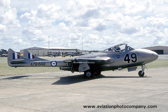 RAAF De Havilland (Australia) DH.115 Vampire T.35 A79-649 (1987)