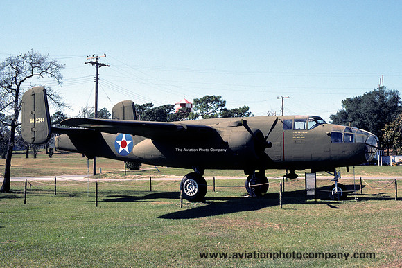 USAAF North American B-25B Mitchell 40-2344 displayed at Eglin AFB (1975)
