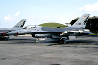 USAF 388 TFW GD F-16A Fighting Falcon 79-0386/4 at RAF Lossiemouth (1981)
