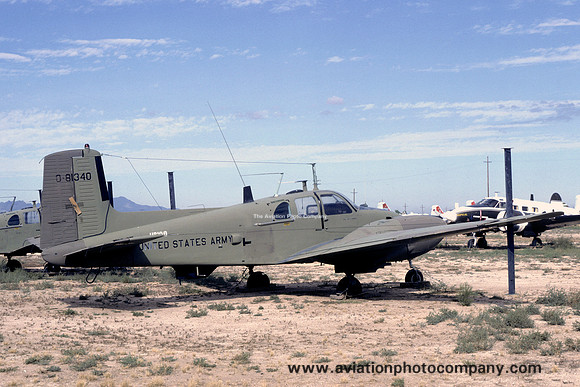 US Army Beech RU-8D Seminole 58-1340 at MASDC Davis Monthan (1981)